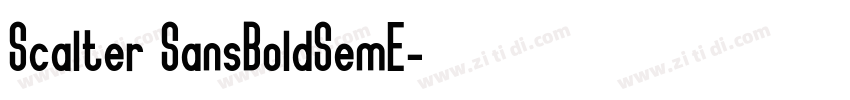 Scalter SansBoldSemE字体转换